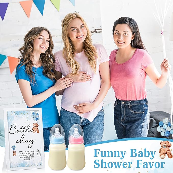 Roowest Bottle Chug Baby Shower Games Favors Including 18 Pcs Feeding Bottles - Image 8