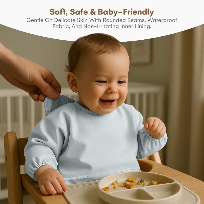 CHILDLIKE BEHAVIOR Baby Smock Bib - Image 4