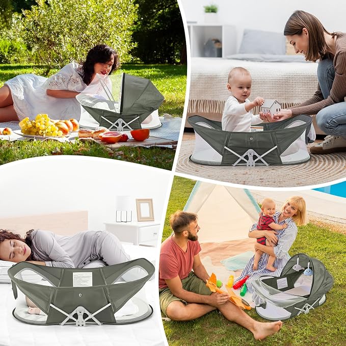 Portable Baby Bassinet Travel Baby Bed, Baby Cribs Travel Pod - Image 7