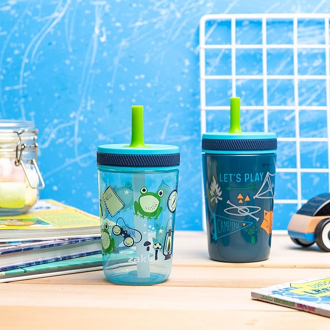 Zak Designs Campout and Camping Kelso Tumbler Set, Leak-Proof Screw-On Lid - Image 3