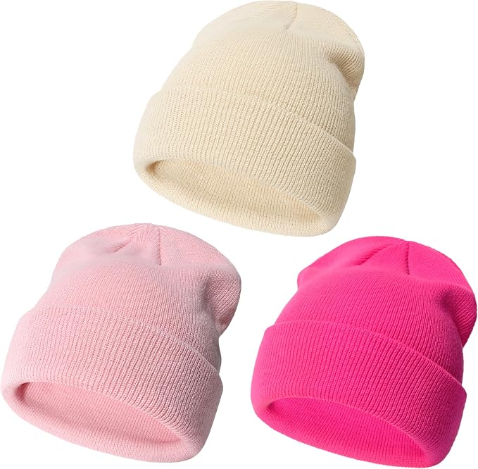 YMYDYFC Baby Beanie 3Pack Toddler Beanie Infant Knit Hat Baby Winter Hats by YMYDYFC