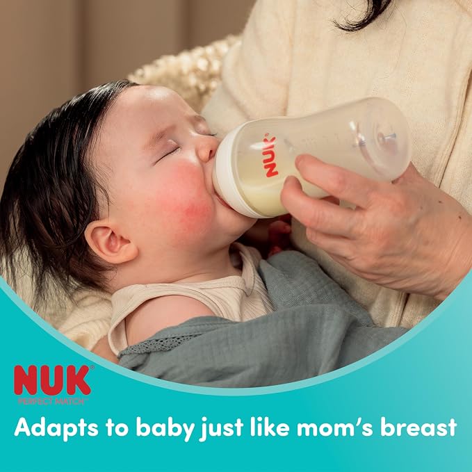 NUK Perfect Match Slow Flow 2-in-1 Natural and Anti-Colic Bottle, 4 Pack - Image 3