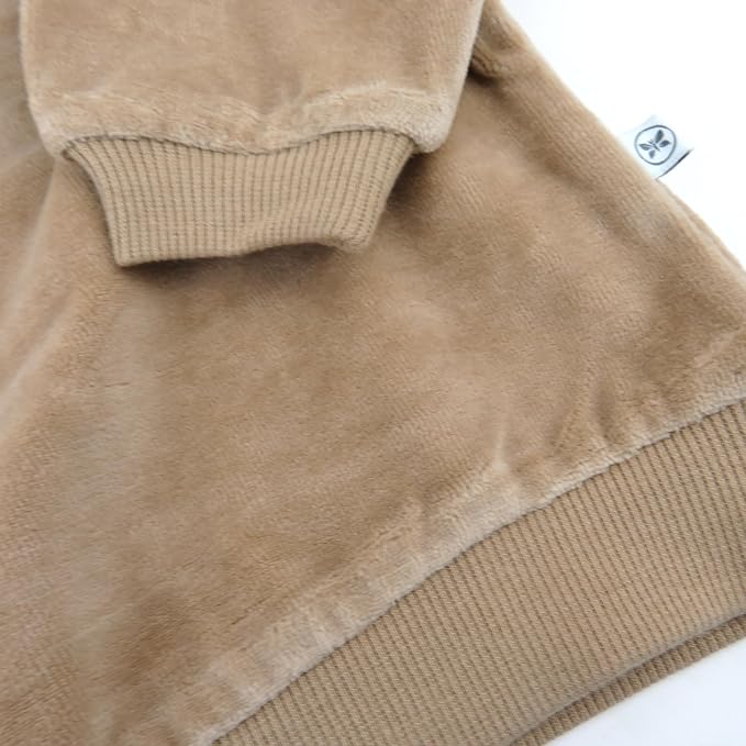 HonestBaby Baby 2-Piece Cozy Velour 100% Organic Cotton Sweatshirt and Jogger - Image 3