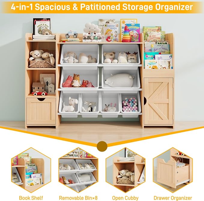 Vabches 55" Large Kids Toy Organizer - Image 3