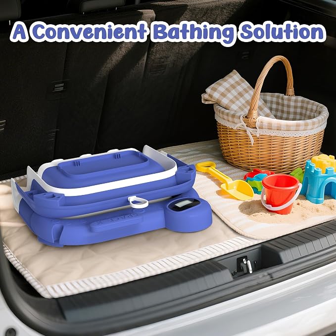 Collapsible Baby Bathtub for Newborn to Toddler, Portable Baby Bath Tub for - Image 7