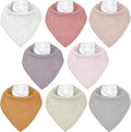 Muslin Baby Bibs 8 Pack, Baby Bandana Drool Bib by CivaruaKids