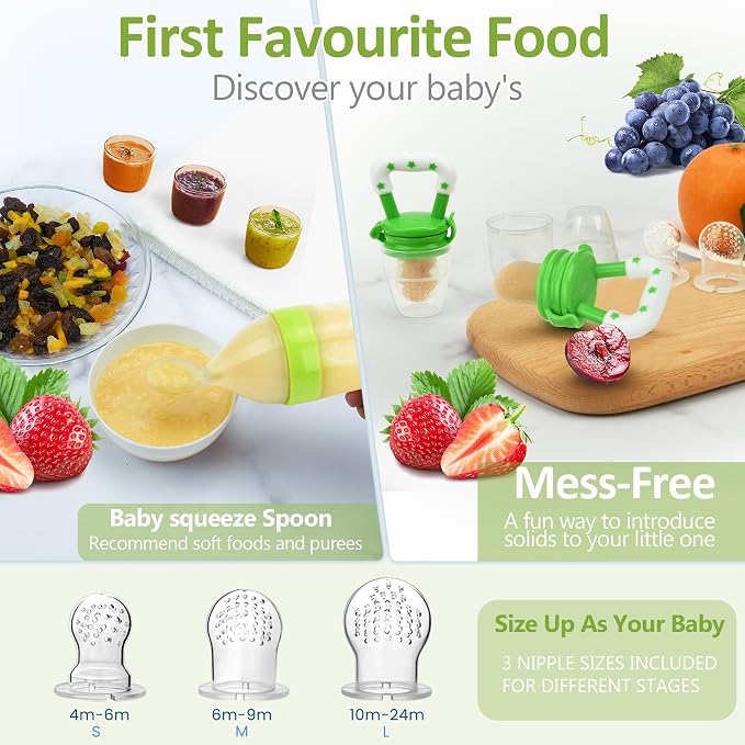 WAJIAYON Baby Fruit Feeder Pacifier | Infant Food Feeder Pacifier & Food - Image 2