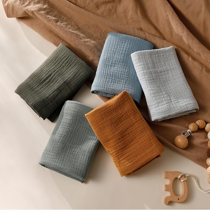 Muslin Receiving Blankets, Neutral Blanket Swaddling - Image 3