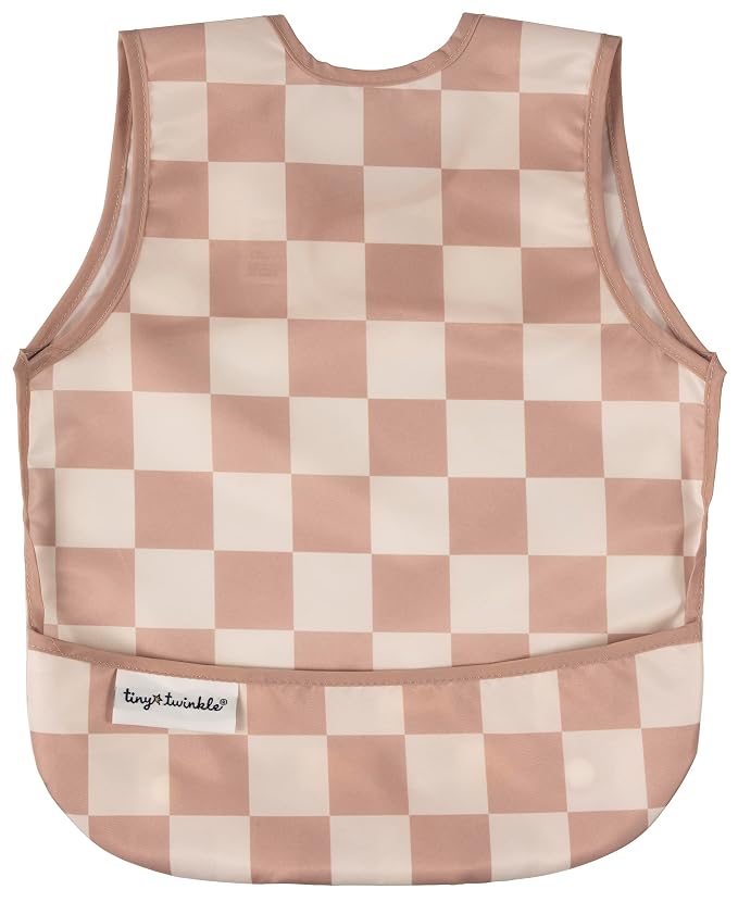 Twinkle Short Sleeve Apron Baby & Toddler Bib – Waterproof, Mess-Proof Bibs by TinyTwinkle