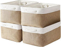 Storage Basket Fabric Sturdy Canvas Storage Bins Organizer by Sacyic