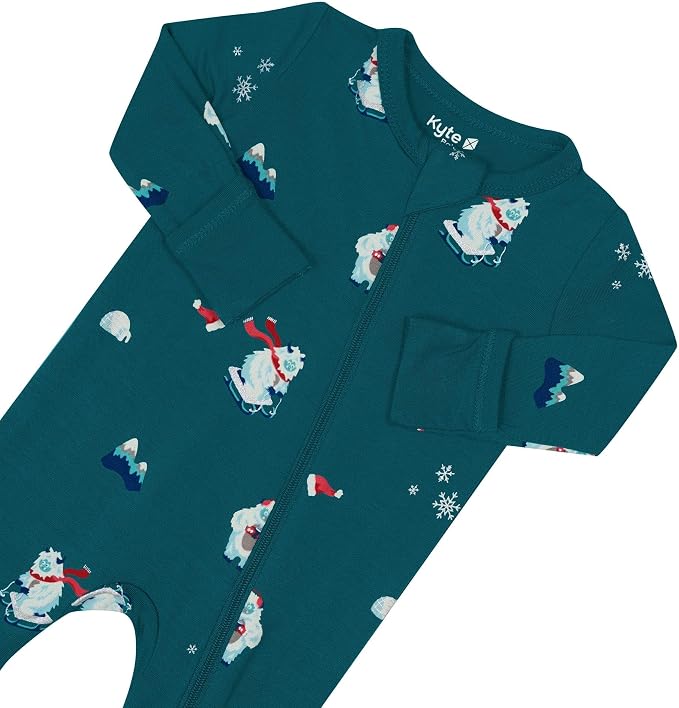 KYTE BABY Unisex Rayon Made From Bamboo Zippered Rompers 0-24 Months - Image 3