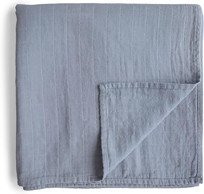 mushie Muslin Baby Swaddle Blanket | 100% Organic Cotton by mushie