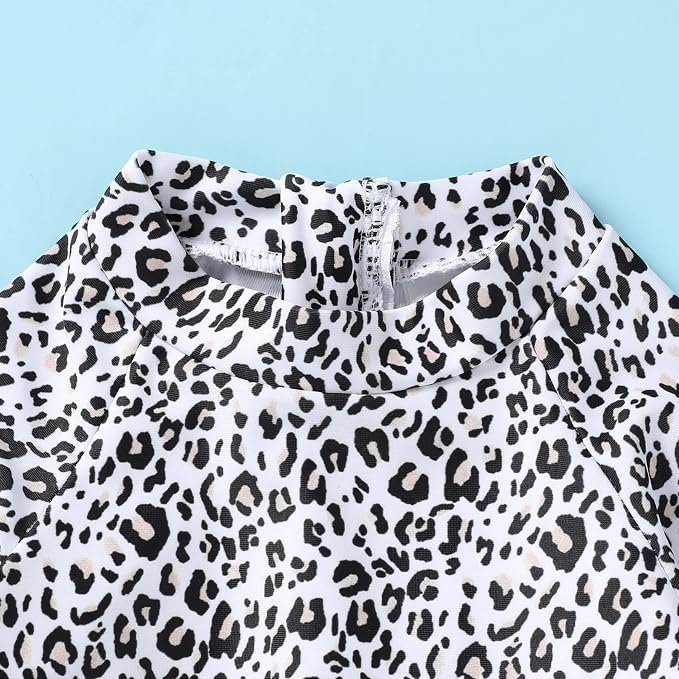Infant Baby Girl Swimsuit One-Piece Long Sleeve Rash Guard - Image 4