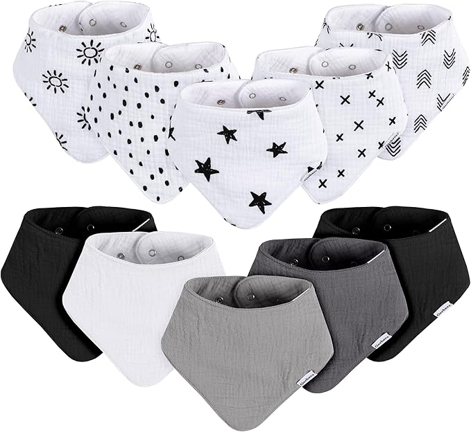 Gerber unisex-baby Muslin Bandana Bibs by Gerber