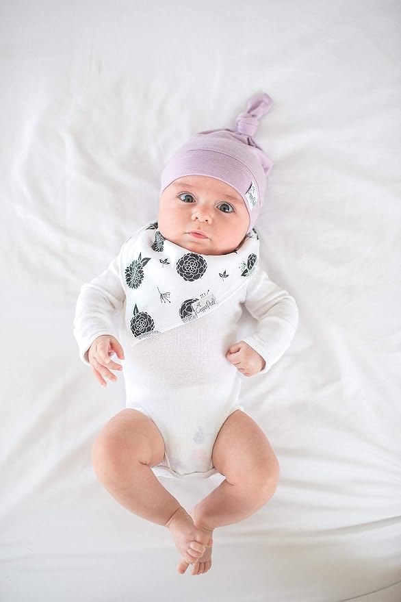 Copper Pearl Baby Beanie Hat Top Knot Stretchy Soft Lily - Image 8