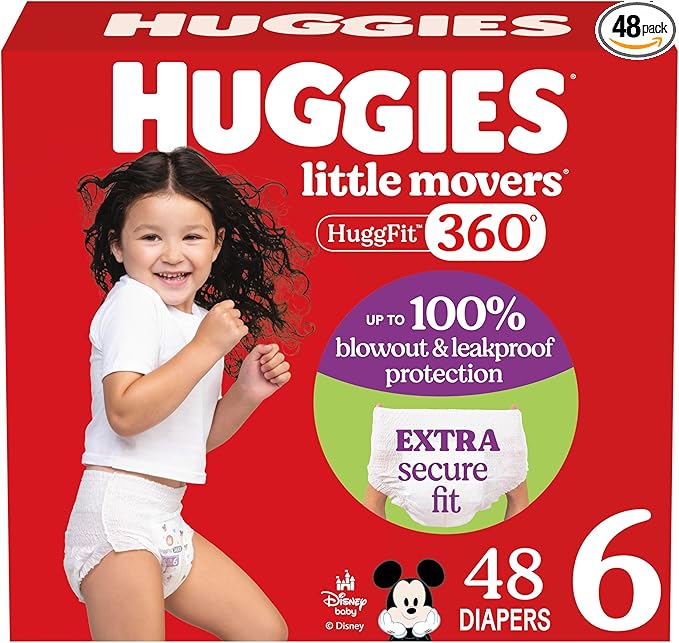 Huggies Size 6 Baby Diapers, Little Movers HuggFit 360° Baby Diapers by Huggies%C2%AE