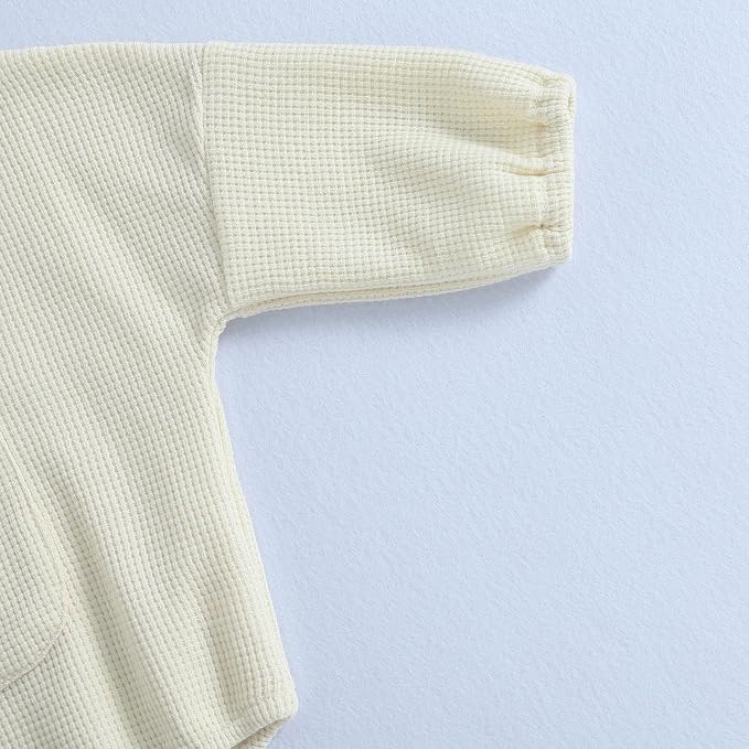 Douhoow Cute Baby Sweatshirt Romper Waffle Knit Baby Clothes Infant Girl Boy - Image 6