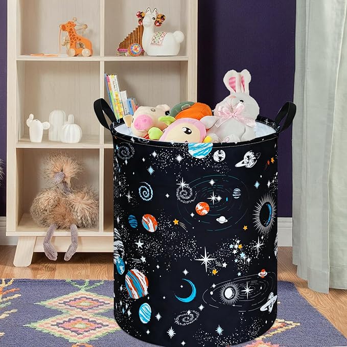 Round Laundry Hamper Storage Basket Laundry Organizer Hamper Storage Bins - Image 3