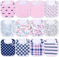 Baby Bibs Soft and Absorbent Organic Cotton Bandana Drool Bibs Set by Benoxine