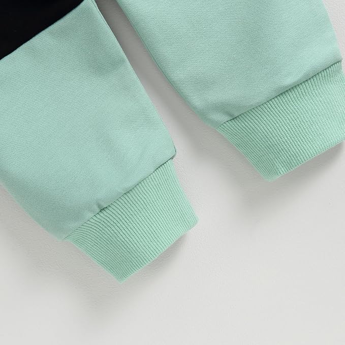 Kupretty Toddler Baby Boy Fall Winter Clothes Color Block Long Sleeve - Image 6