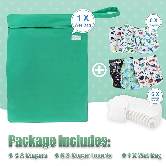 wegreeco Cloth Diapers 6 Pack - Image 6