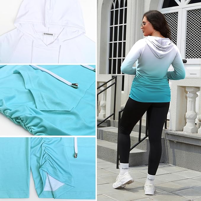 GINKANA Maternity Hoodie Long Sleeves Shirts Casual Maternity Top Pregnancy - Image 6