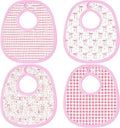 4 Piece Drooling Bibs for Baby Boys Girls, Soft Triple Layer Cotton Muslin by Unknown