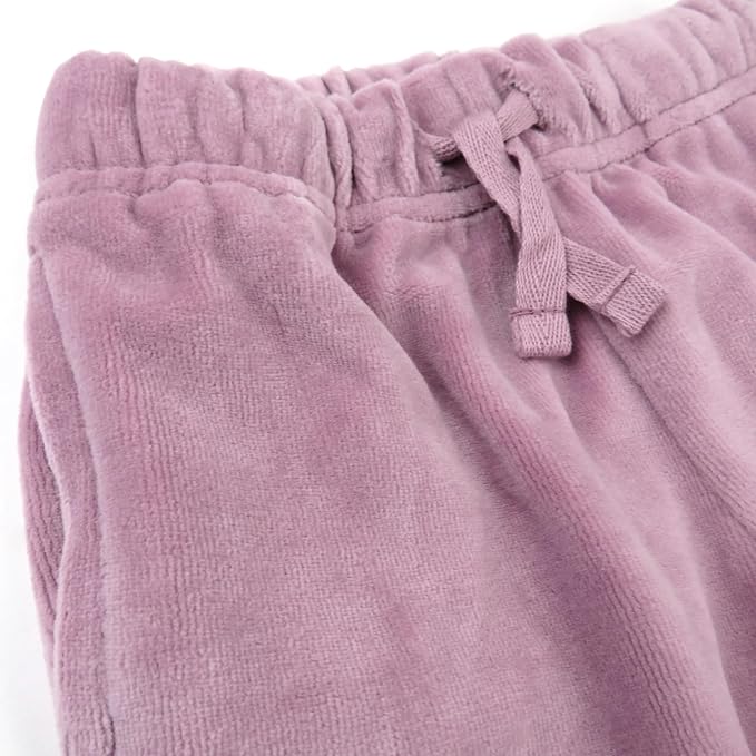 HonestBaby Baby 2-Piece Cozy Velour 100% Organic Cotton Sweatshirt and Jogger - Image 5