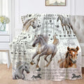 Horse Blanket for Baby Girls Flowers Animals Throw Blanket for Boys, by AUSMART
