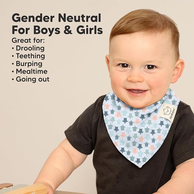 8-Pack Organic Baby Bandana Bibs - Image 6