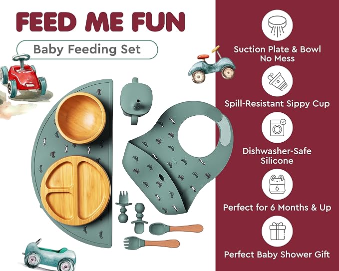 Bamboo Baby Feeding Set for Infants & Toddlers - Image 4