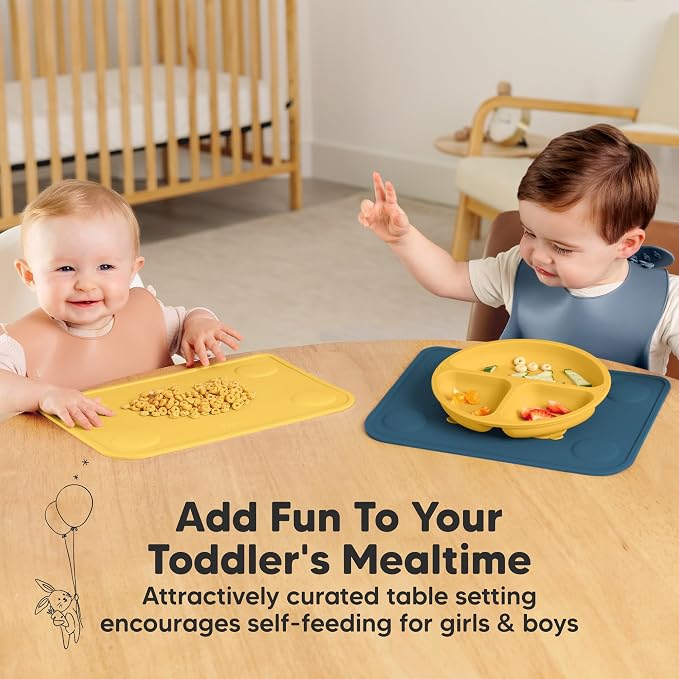 KeaBabies 2-Pack Silicone Placemats - Image 6