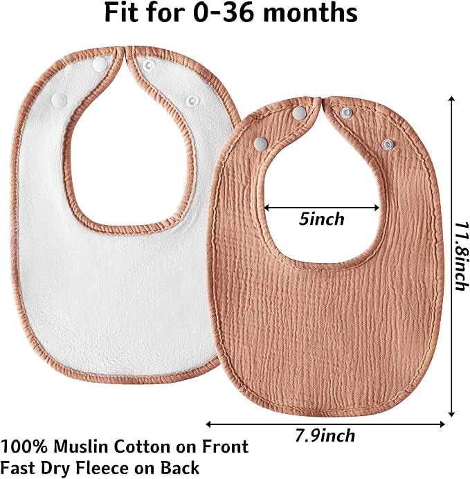 Muslin Baby Bibs Cotton Baby Drool Bandana Bibs - Image 6