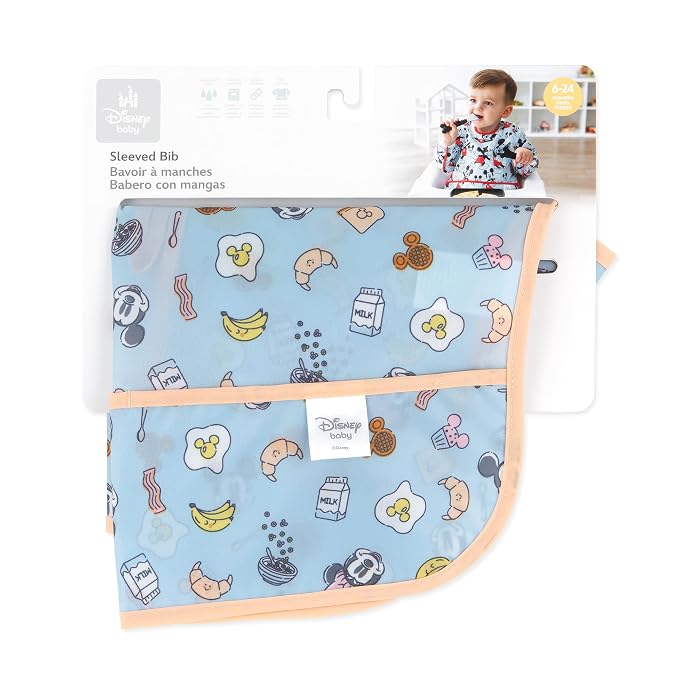 Bumkins Disney Sleeved Bib for Girl or Boy, Baby and Toddler for 6-24 Mos - Image 6