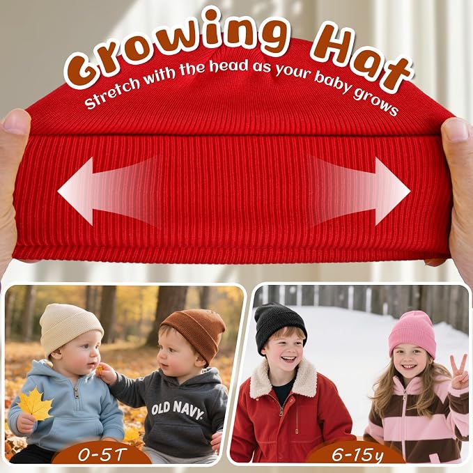 ZOORON Toddler Beanie Baby Boys Girls Beanies Kids Winter Hats Children Knit - Image 3