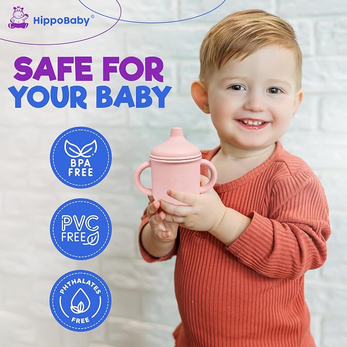Silicone Transition Sippy Cup for 6+ month old | Includes 1 Toddler straw cup & - Image 6