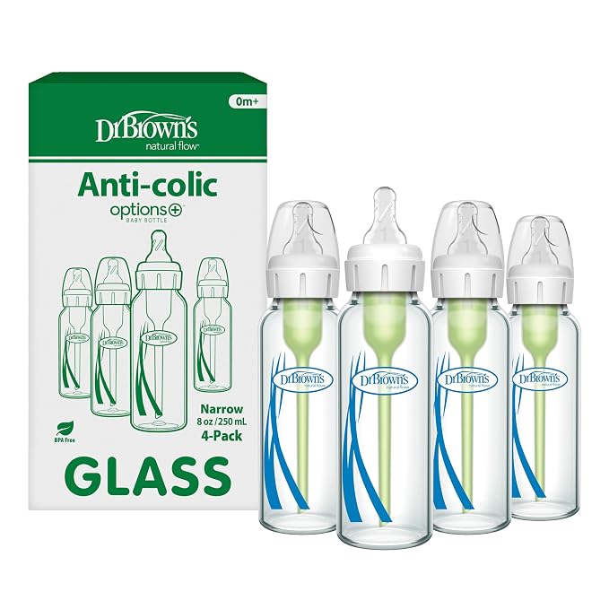 Dr. Brown's Anti-Colic Options+ Narrow Glass Baby Bottle by DrBrowns