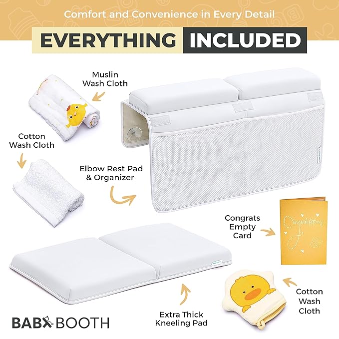 Bath Kneeler and Elbow Rest Pad, Extra Thick Baby Bath Kneeling Pad and Elbow - Image 2