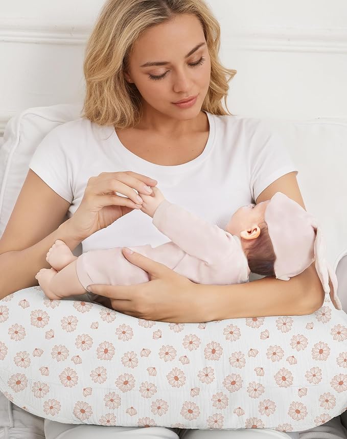Nursing Pillow Covers, Muslin Nursing Cover - Image 6