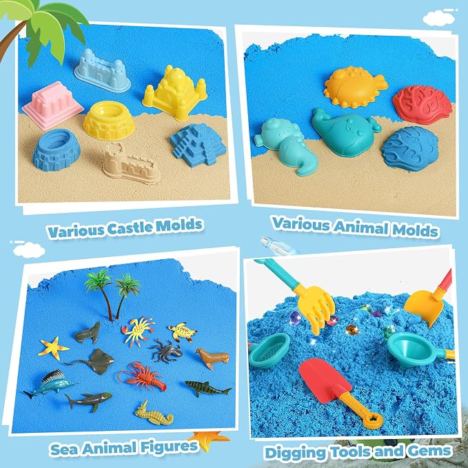 FRUSE Ocean Sensory Bin, Play Sand Art Kit - Image 7