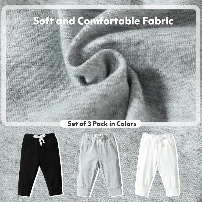 DREAM BUS Pack of 3 Toddler Jogger Pants - Image 5