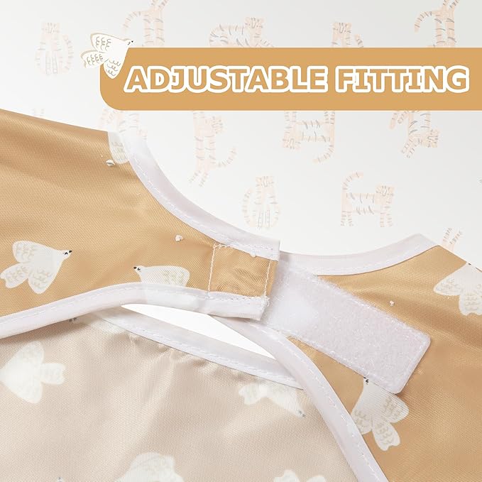 Little Dimsum Baby Bib with Pocket Waterproof Toddler Bibs Infant Feeding Bibs - Image 4
