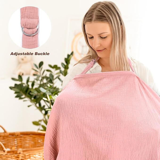 2 Pack Muslin Cotton Nursing Cover - Image 5