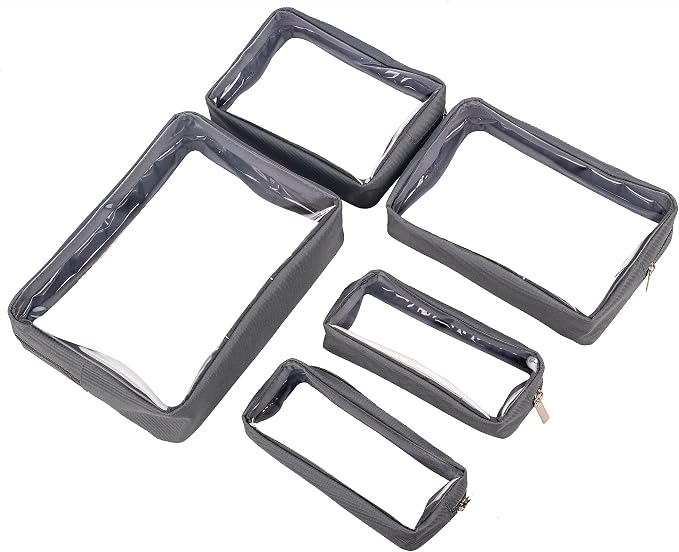 TSA Approved 5-Piece Diaper Bag Organizer Pouch Set Clear Waterproof TPU Kids - Image 6