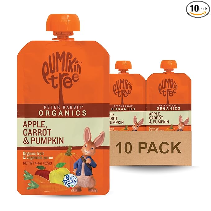 Pumpkin Tree Peter Rabbit Organics Apple, Carrot and Pumpkin Puree, 4.4 Ounce by PumpkinTree