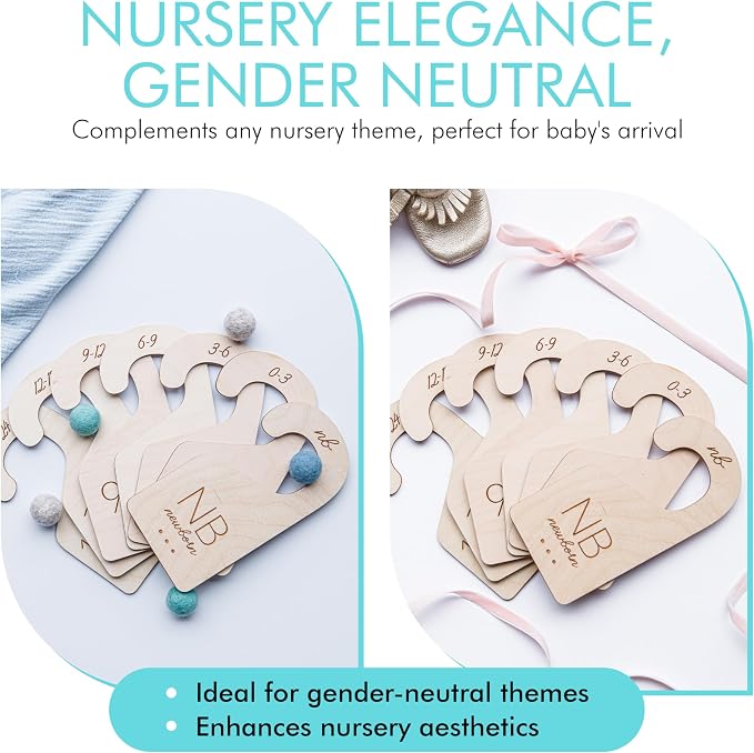Baby Clothes Dividers for Closet – Wood Size Dividers for Newborn to 24 Months - Image 6