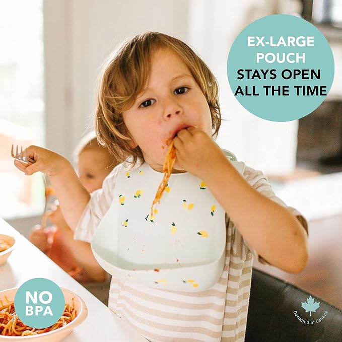 Loulou Lollipop Soft, Waterproof Silicone Feeding Bib - Image 4