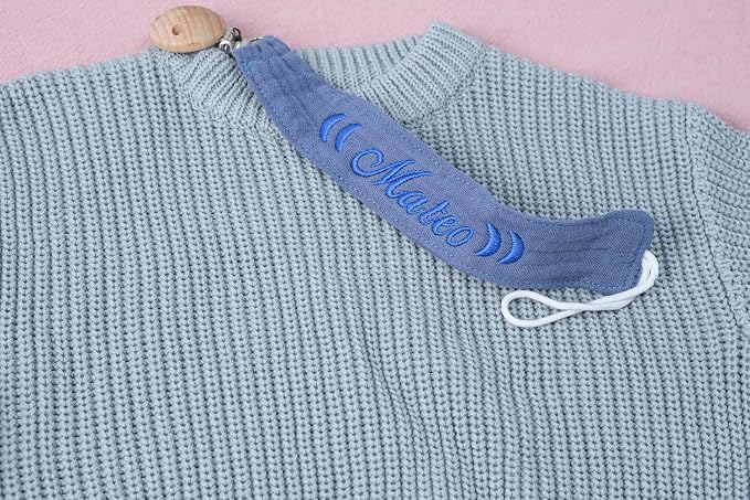 Personalized Bohemian Pacifier Clip Embroidered - Image 4