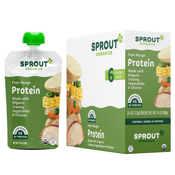 Sprout Organic Baby Food Pouches Stage 3, Creamy Vegetables w/ Chicken - Image 2
