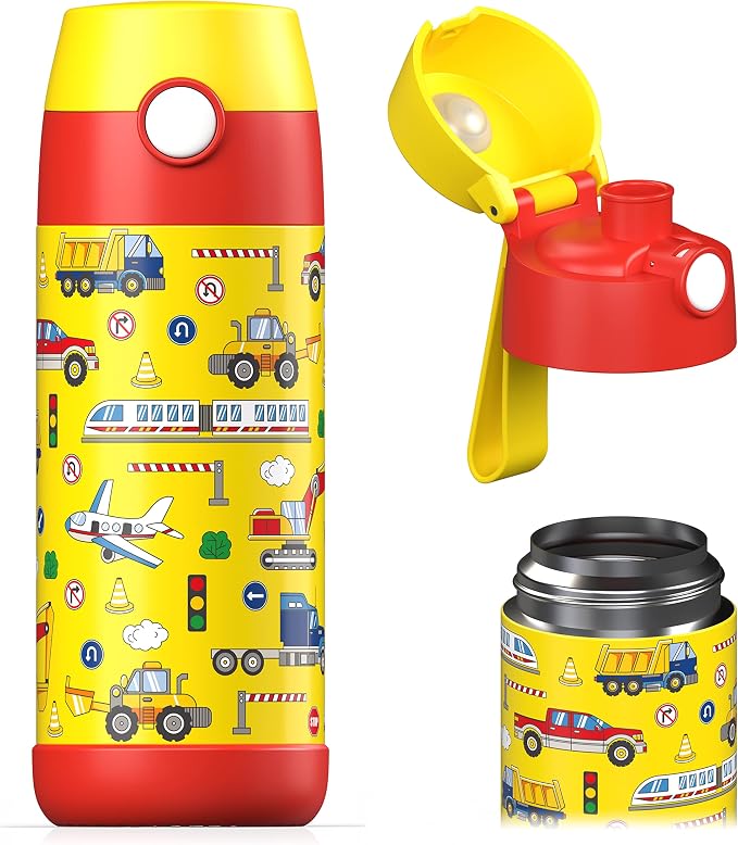 Jarlson® Mali Children's Water Bottle, Thermal Stainless Steel Water Bottle by JARLSON